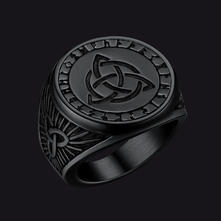 Flash Sale Viking Celtic Knot Signet Ring for Men