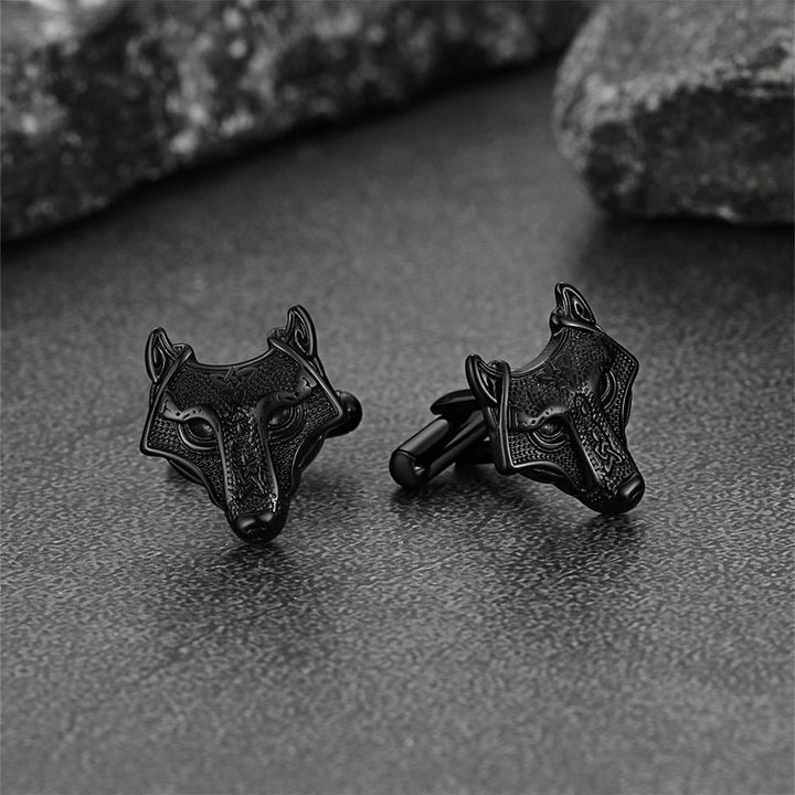Norse Viking Celtic Wolf Cufflinks For Men