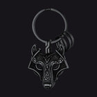 Viking Wolf Head Keychain Amulet for Men 8