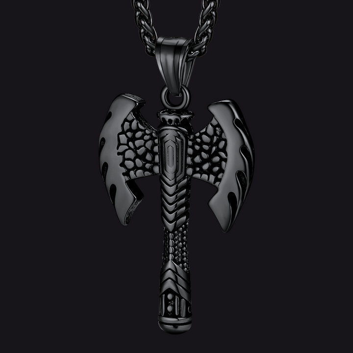 Norse Viking Solid Axe of Perun Necklace Amulet