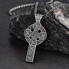 Irish Celtic Cross Necklace Pendant For Men Women 4