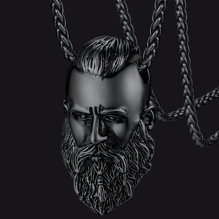 Flash Sale Nordic Viking Head Necklace Amulet Jewelry for Men Boys