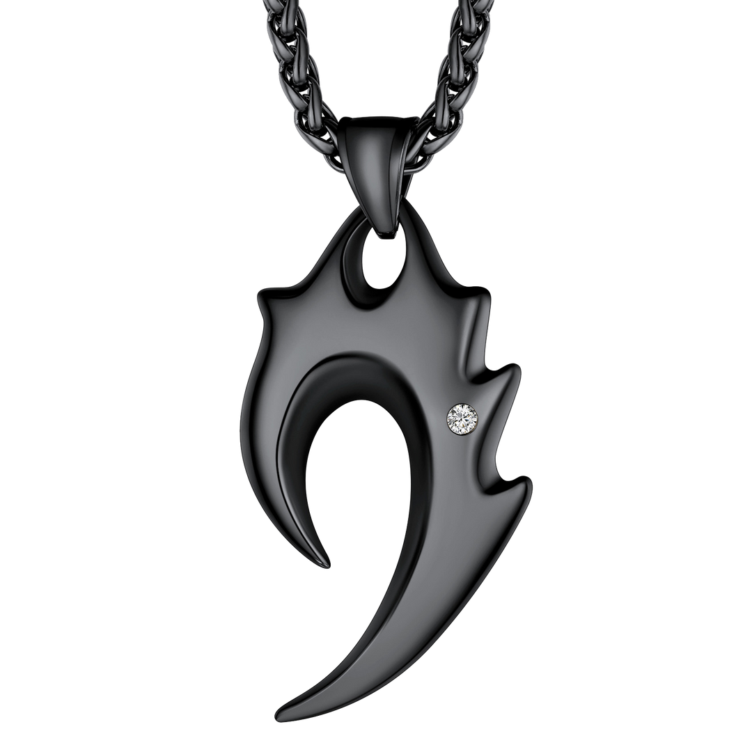 Spear Wolf Teeth Pendant Necklace for Men