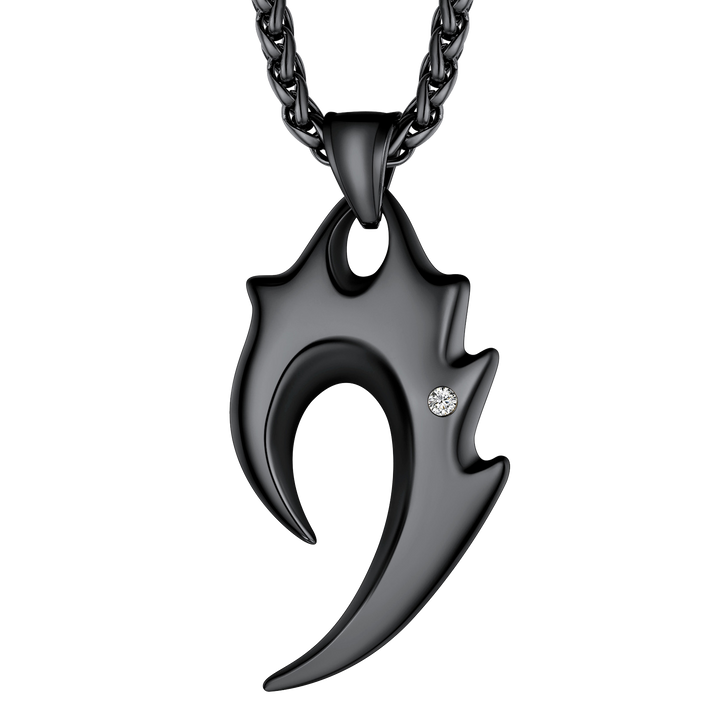 Spear Wolf Teeth Pendant Necklace for Men