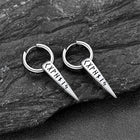 Norse Viking Runes Dangle Hoop Earrings For Men 7