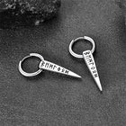 Norse Viking Runes Dangle Hoop Earrings For Men 8