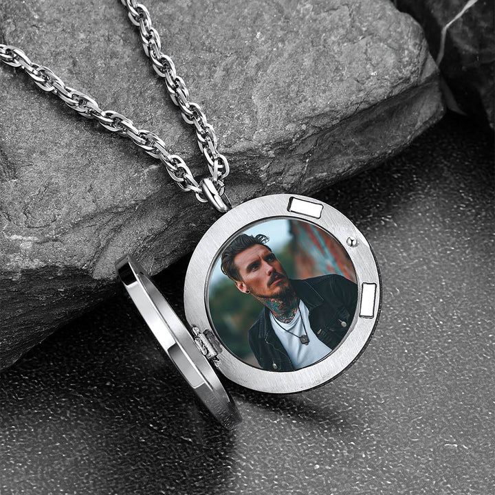 Custom Picture Celtic Knot Cross Locket Aromatherapy Essential Oil Necklaces for Men