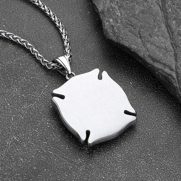 Firefighter Saint Florian Medallion Necklace in 316L Stainless Steel