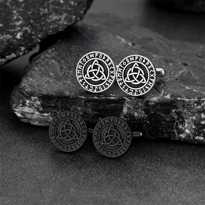 Nordic Viking Rune Celtic Knot Cufflinks for Men