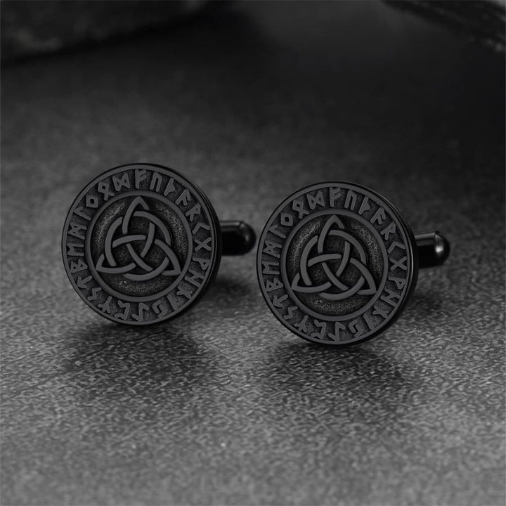 Nordic Viking Rune Celtic Knot Cufflinks for Men