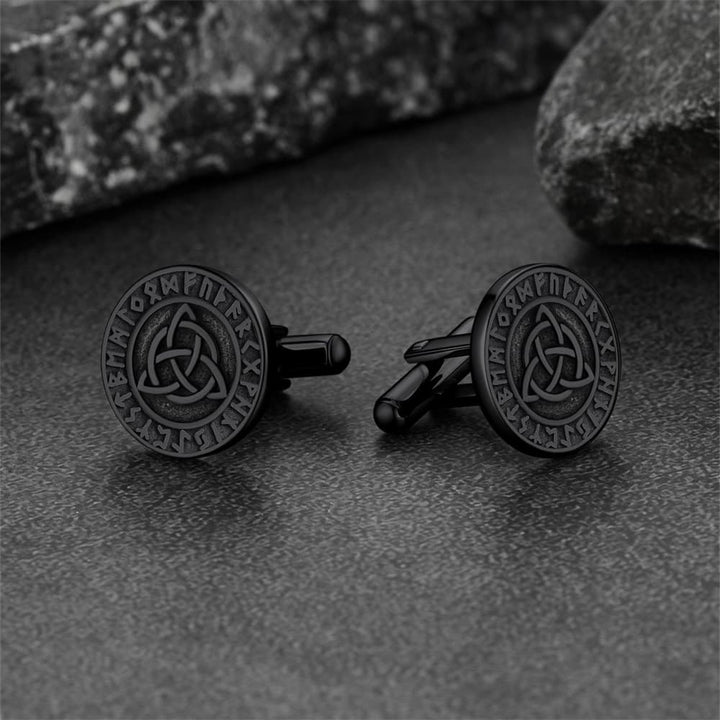 Nordic Viking Rune Celtic Knot Cufflinks for Men