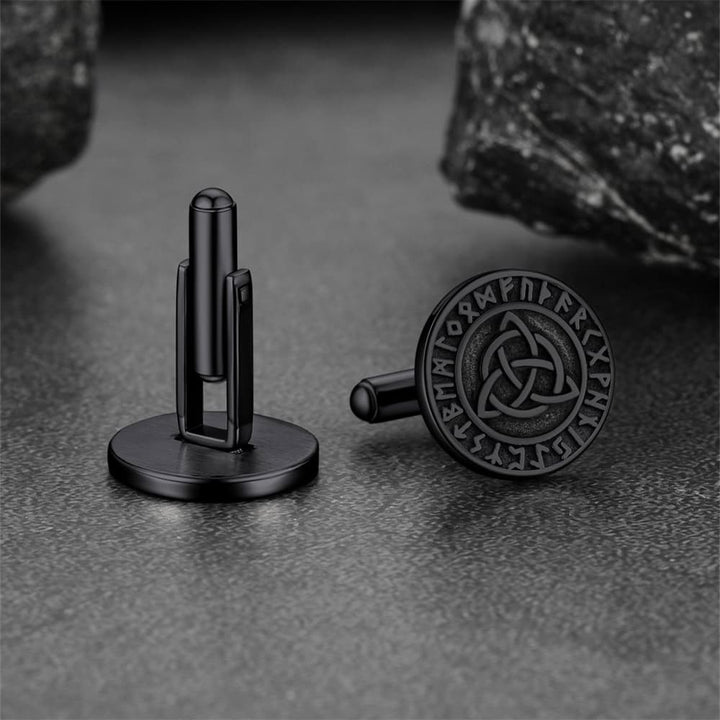 Nordic Viking Rune Celtic Knot Cufflinks for Men