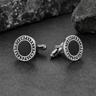 Men's Black Onyx Cufflinks with Viking Rune 4