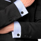 Men's Black Onyx Cufflinks with Viking Rune 2