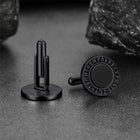 Men's Black Onyx Cufflinks with Viking Rune 7