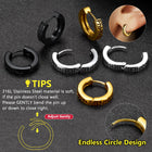 Norse Viking Runes Hoop Huggie Earrings For Men Women 7