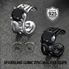 Sterling Silver Celtic Birthstone Ear Cuffs Earrings for Men Women 5