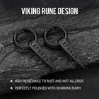 Norse Viking Runes Dangle Hoop Earrings For Men 5
