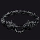 Viking Wolf Head Chain Bracelet Cuff Bangle Gift for Men 1