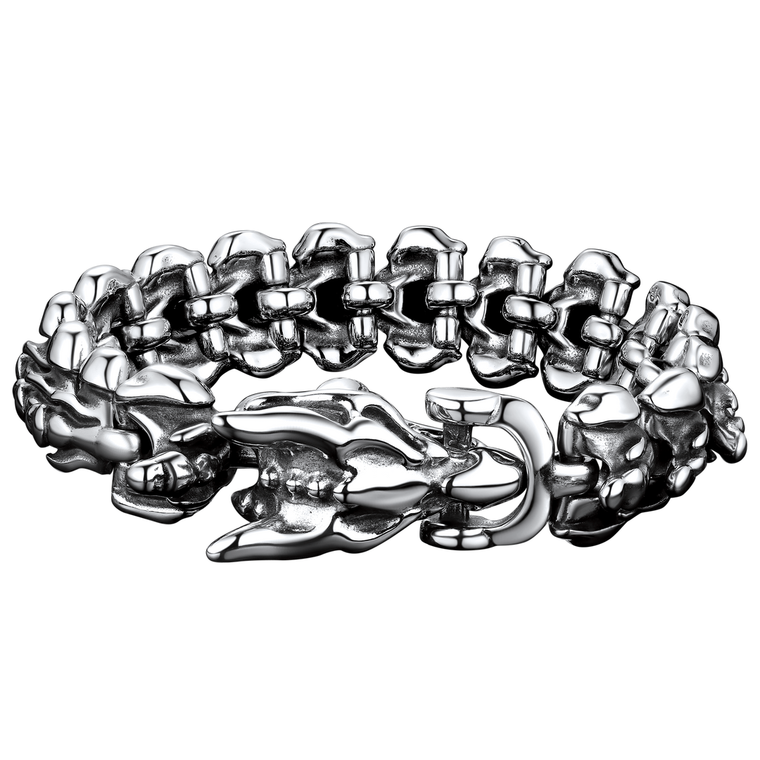 Viking Dragon Head Bracelet Stainless Punk Bracelet