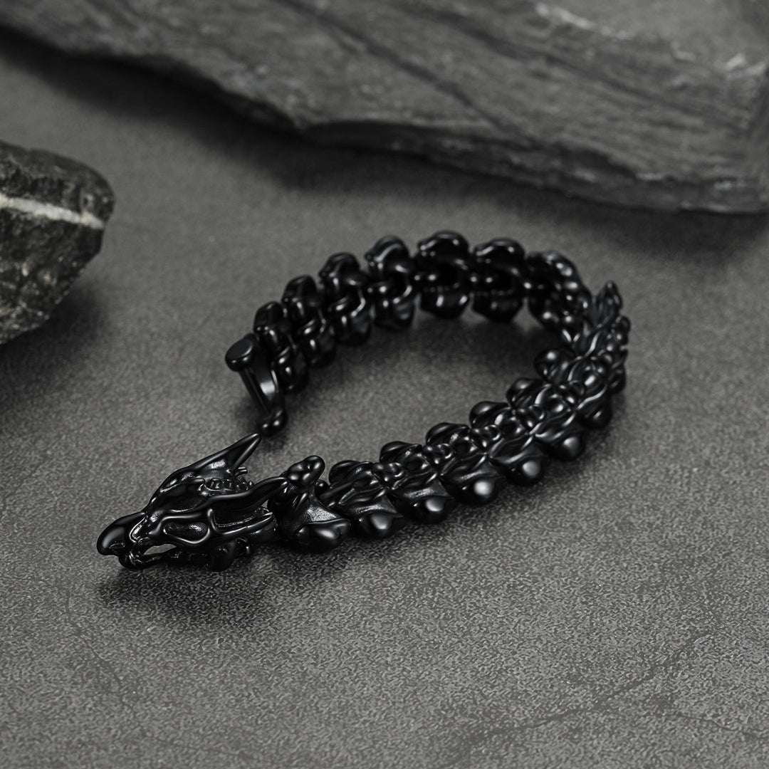 Viking Dragon Head Bracelet Stainless Punk Bracelet