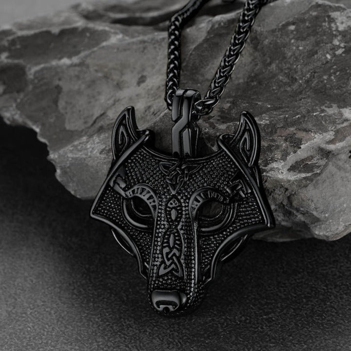 Norse Viking Celtic Wolf Necklace Amulet Jewelry For Men