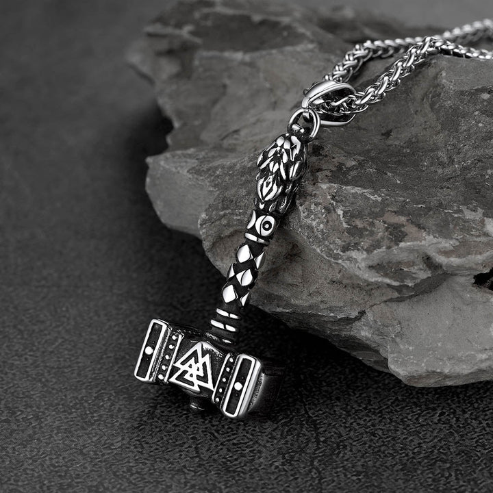 Thor's Hammer Mjolnir Necklace Viking Charm For Men