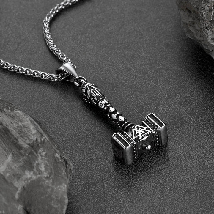 Thor's Hammer Mjolnir Necklace Viking Charm For Men