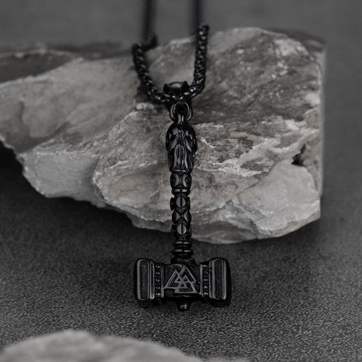 Thor's Hammer Mjolnir Necklace Viking Charm For Men