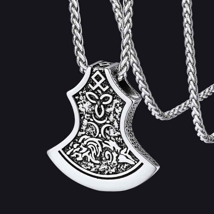 Flash Sale Battle Axe Viking Celtic Knot Necklace For Men