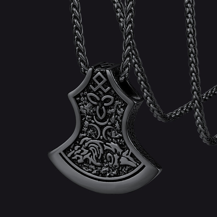 Flash Sale Battle Axe Viking Celtic Knot Necklace For Men