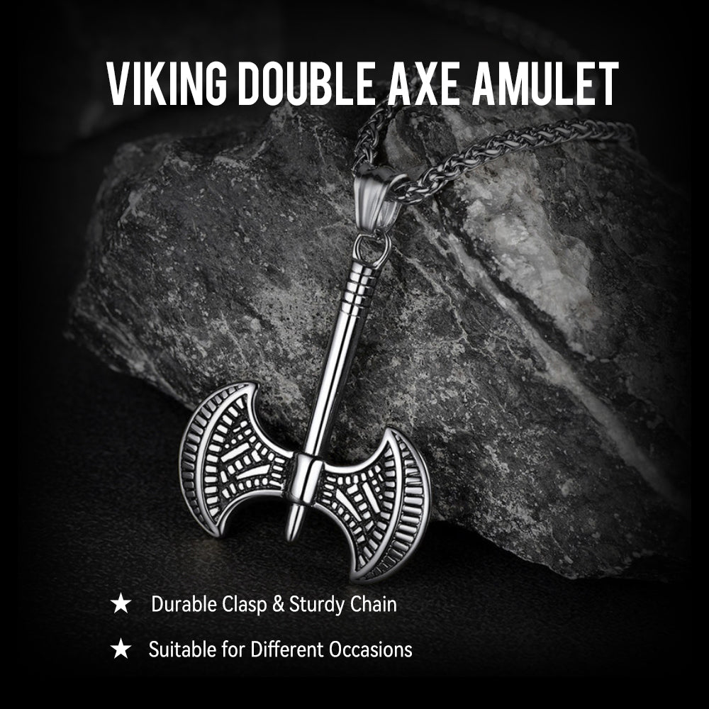 Flash Sale Viking Solid Axe Necklace Amulet Pendant Gift for Men Boys