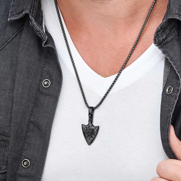 Flash Sale Viking Gungnir Necklace with Valknut Amulet Jewelry for Men
