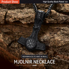 Viking Thor's Hammer Mjolnir Necklace Pendant For Men 6