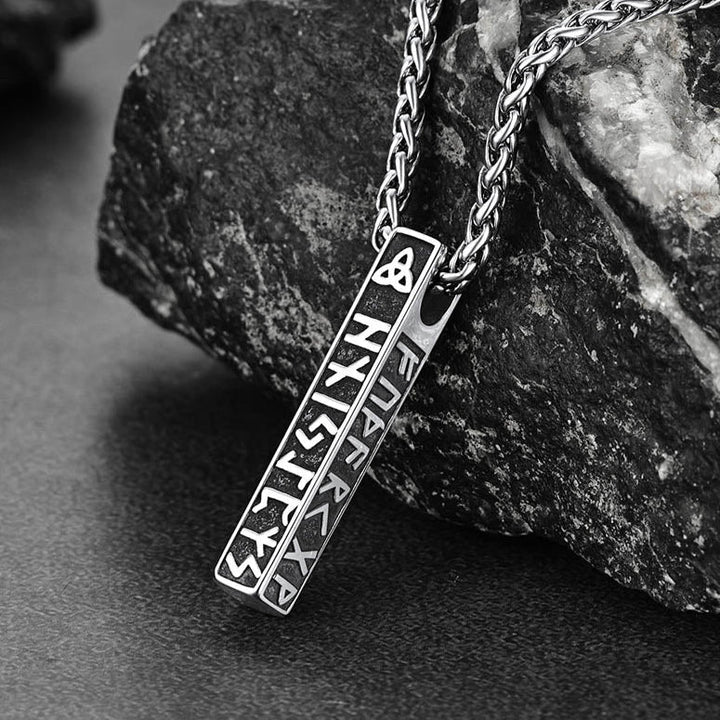 Cuban Chain & Viking Runes Bar Layered Necklaces Set for Men
