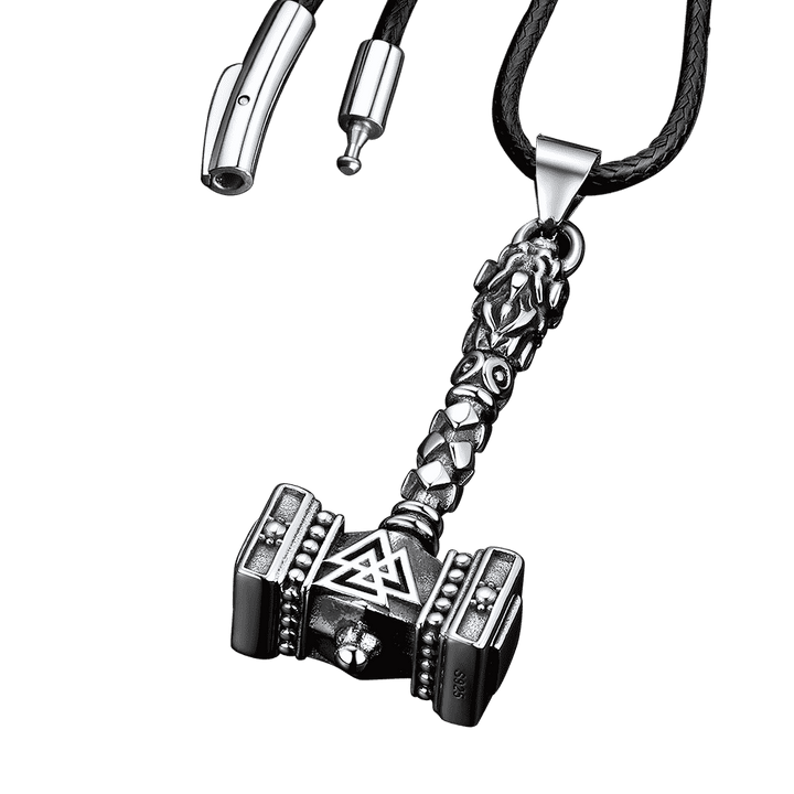 Thor's Hammer Mjolnir Necklace Viking Charm For Men