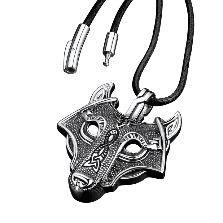 Norse Viking Celtic Wolf Necklace Amulet Jewelry For Men