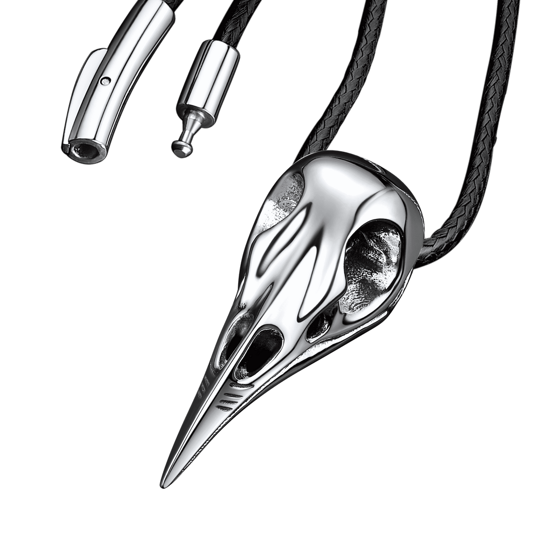 Viking Raven Skull Necklace For Men