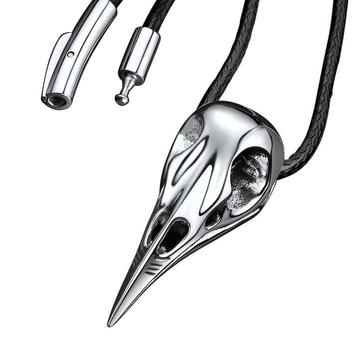Viking Raven Skull Necklace For Men