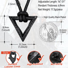 Viking Rune Mobius Triangle Pendant Necklace with Leather Chain 8