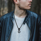 Viking Mobius Infinity Necklace Adjustable Leather Chain for Men 2