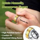 Viking Runes Fidget Anxiety Stainless Steel Ring for Men Couple 4