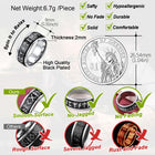 Viking Runes Fidget Anxiety Stainless Steel Ring for Men Couple 7
