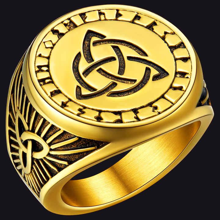 Flash Sale Viking Celtic Knot Signet Ring for Men