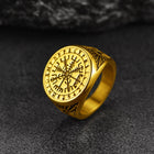 Norse Viking Compass Ring Vegvisir Signet Ring 4