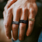Norse Viking Celtic Wolf Ring Band For Men 3