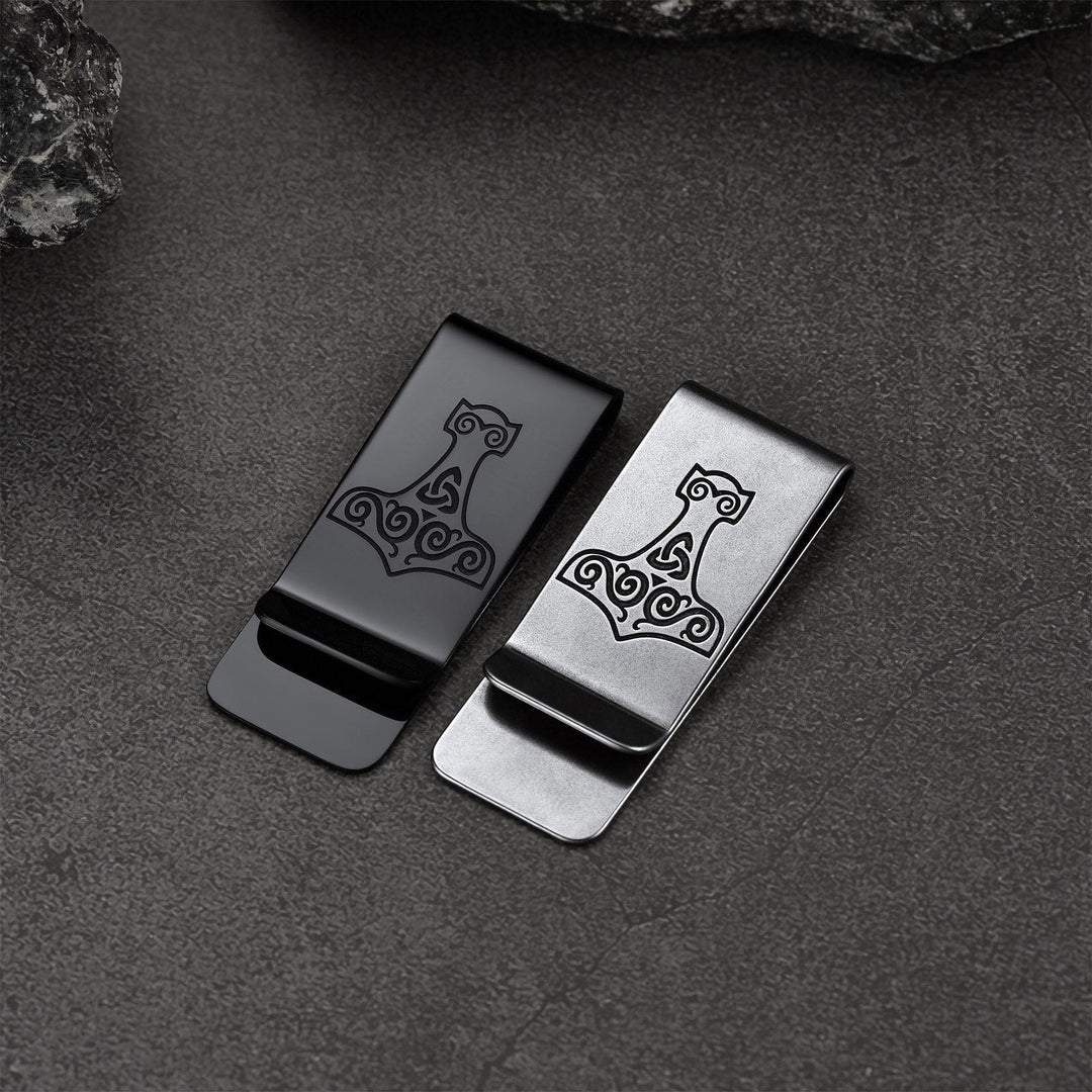 Viking Thor's Hammer Money Clip Classic Slim Wallets