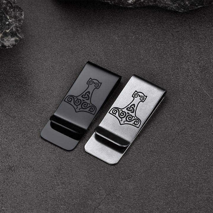 Viking Thor's Hammer Money Clip Classic Slim Wallets