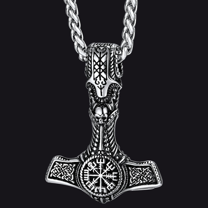 Viking Thor's Hammer Mjolnir Necklace Pendant For Men