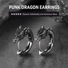 Punk Small Dragon Hoop Earrings for Men Women 6